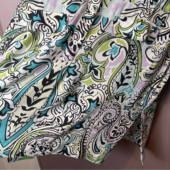Chicos Black Label Buttondown Tunic Paisley XL - Picture 7 of 14